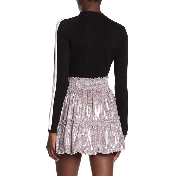 {Free People} New In A Bubble Satin Mini Skirt - Picture 4 of 11
